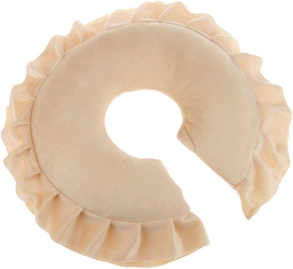 KODORIA U Shaped Neck Cushion Spa Salon Massage Table Cradle Face Pillow Neck Head Cushion Travel Flight Neck Pad - Light Brown: Kitchen & Dining