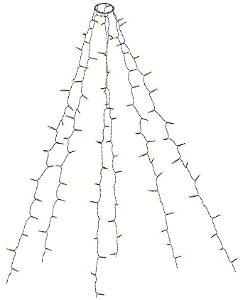 Lunartec Weihnachtsbeleuchtung: Weihnachtsbaum-Überwurf-Lichterkette mit 6 Girlanden & 240 LEDs, IP44 (Weihnachtsbaumlichter)