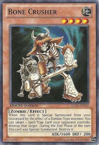 Yu-Gi-Oh! - Bone Crusher (GLD5-EN025) - Gold Series: Haunted Mine - Limited Edition - Common