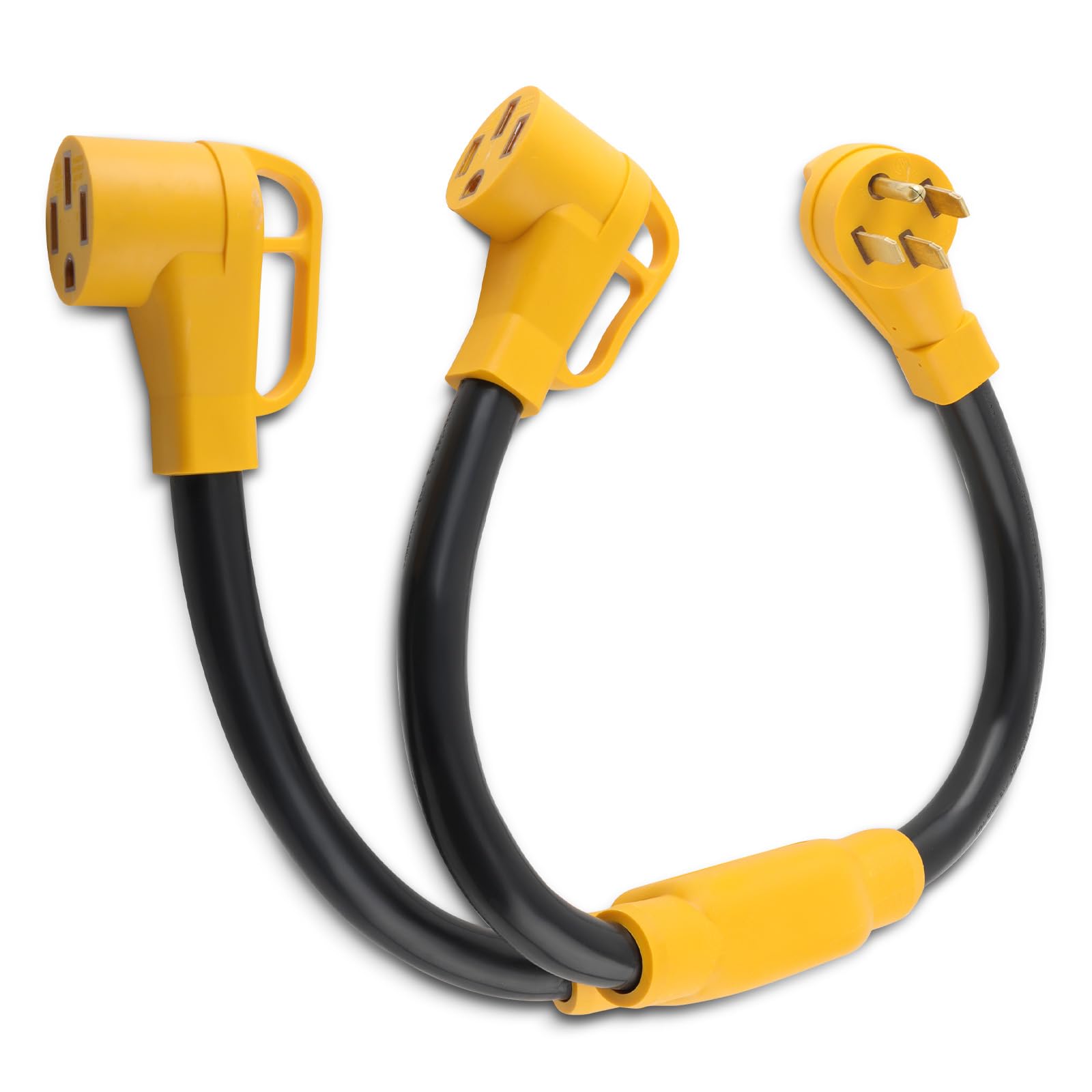 Photo 1 of maXpeedingrods 50 Amp Y Splitter Adapter Cord 4 Prong 250V with 14-50P to 2X 14-50R Outdoor Extension Cord, 3 Feet 6/3 8/1 STW AWG for RV EV, for Tesla Model 3/S/X/Y