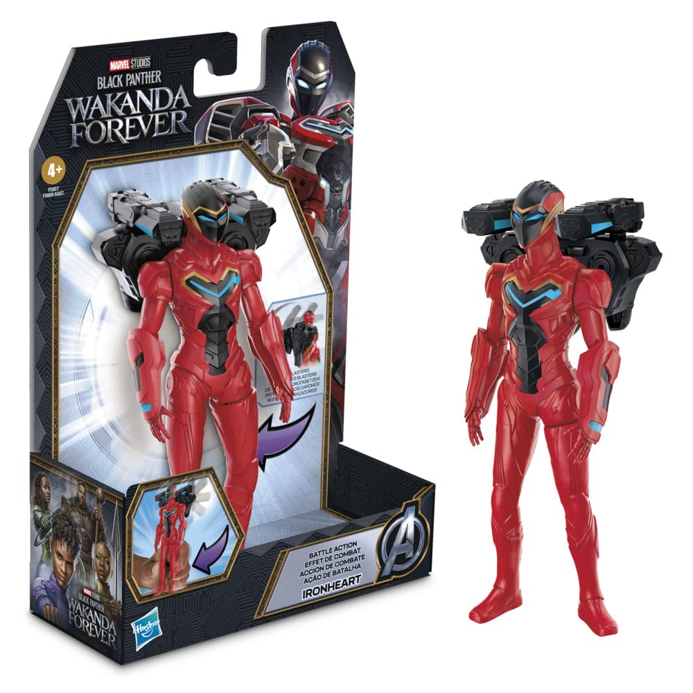 Marvel Hasbro Black Panther Wakanda Forever Ironheart Vibranium Transformation Action Figure 6 Inch Toy Children and Girls Ages 4+