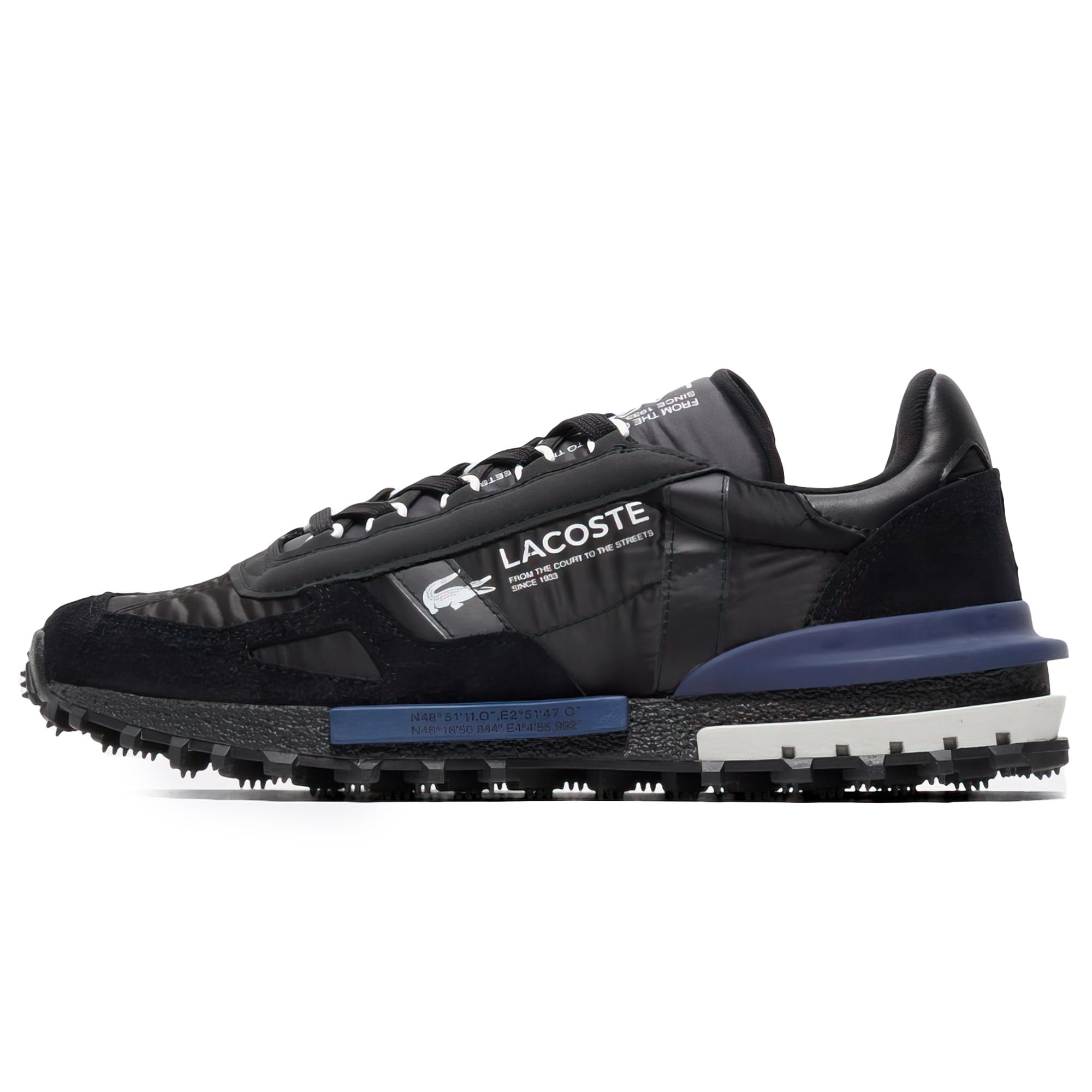 Lacoste Men’s Elite Active, Black/Navy, 8.5
