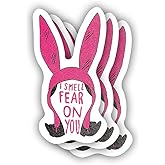 (3 Pcs) I Smell Fear on You Sticker Sarcastic Motivational Sayings Humorous Quote Vinyl Decal for Kindle Laptop Water Bottle Phone Hard Hat Sticker 3 inch