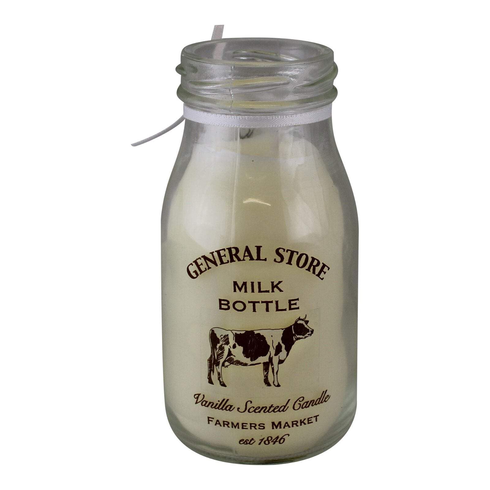 SIL GS0050 Scented Candle | Vanilla Aroma | Milk Bottle | 12pcs. 200g, White
