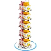 NiHome Rotating Acrylic Pod Holder Compatible with Ninja Thirsti Drops, 360° 10-Flavor Storage Holder for Ninja Thirsty Drink System, Space-Saving Design Easy Flavor Organization (Clear)