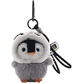 HICIVI Adorable Penguin Keychain in Panda Hat Cute Animal Car Pendant Backpacks Keys Kawaii Penguin Charm for Animal Lovers10cm