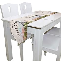 WOOR Double-Sided Eiffel Tower Paris Table Runner
