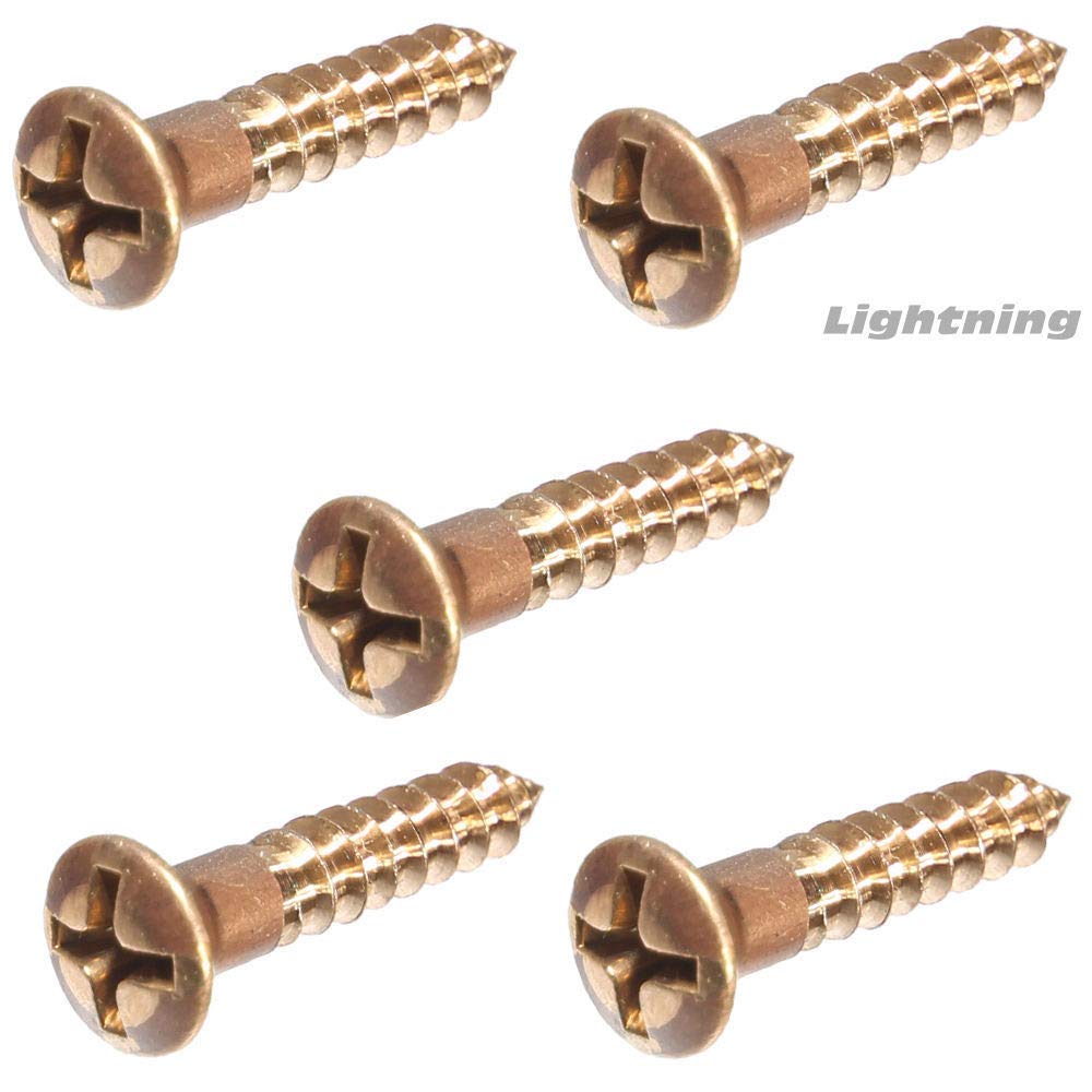 8 x 11/4'' Silicon Bronze Wood Screws, Oval Head, Frearson Drive Qty