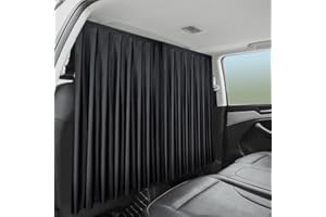 SNYGARDN Car Rearseat Divider Curtains Blackout Privacy Protection Curtain Automotive Space Divider Universal for Max 55-inch Interior Width Vehicles (55"x33")