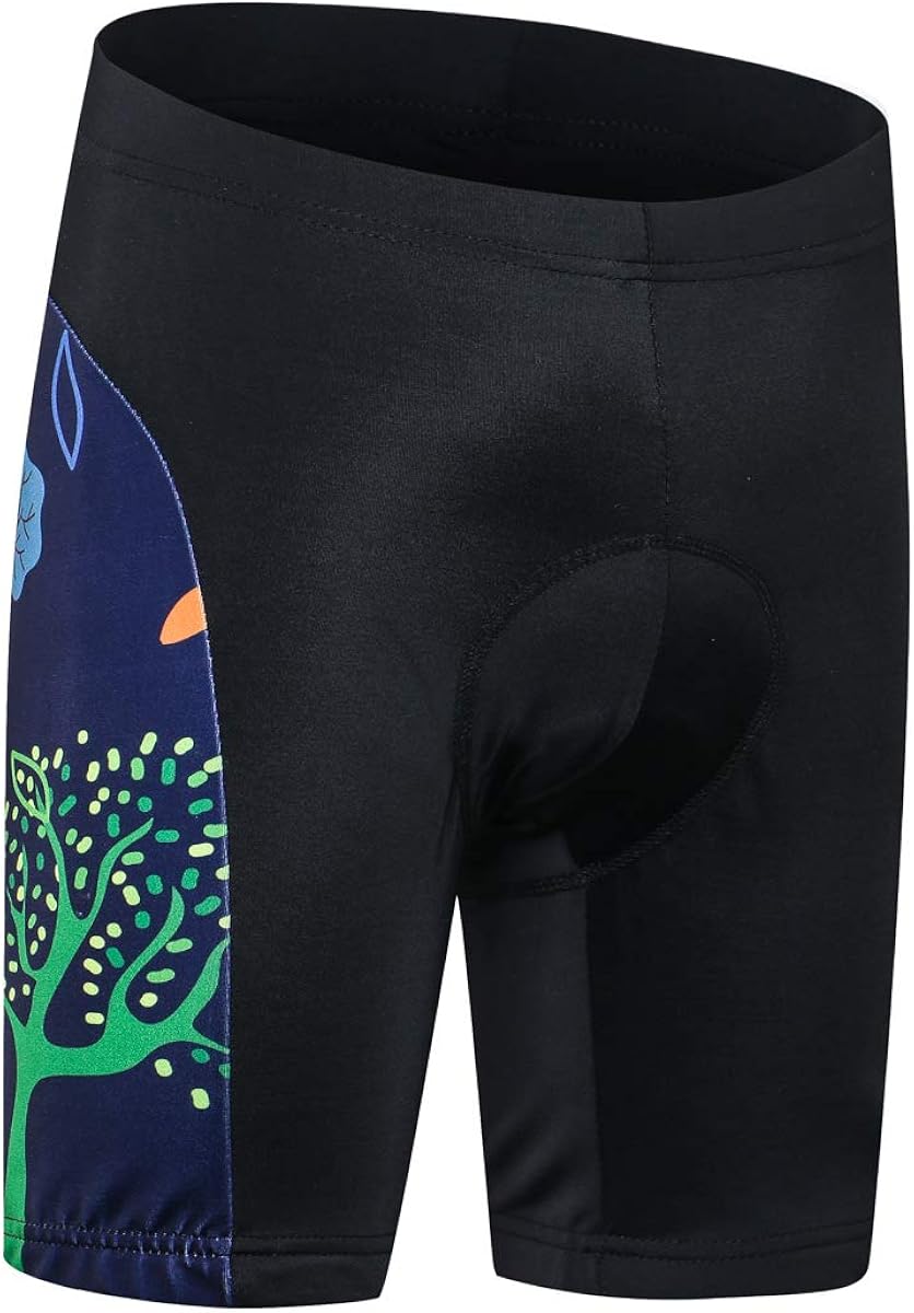 JPOJPO Cycling Bike Shorts Children Bicycle Riding Half Pants 4D Gel Padded Cycle Wear Tights: Clothing