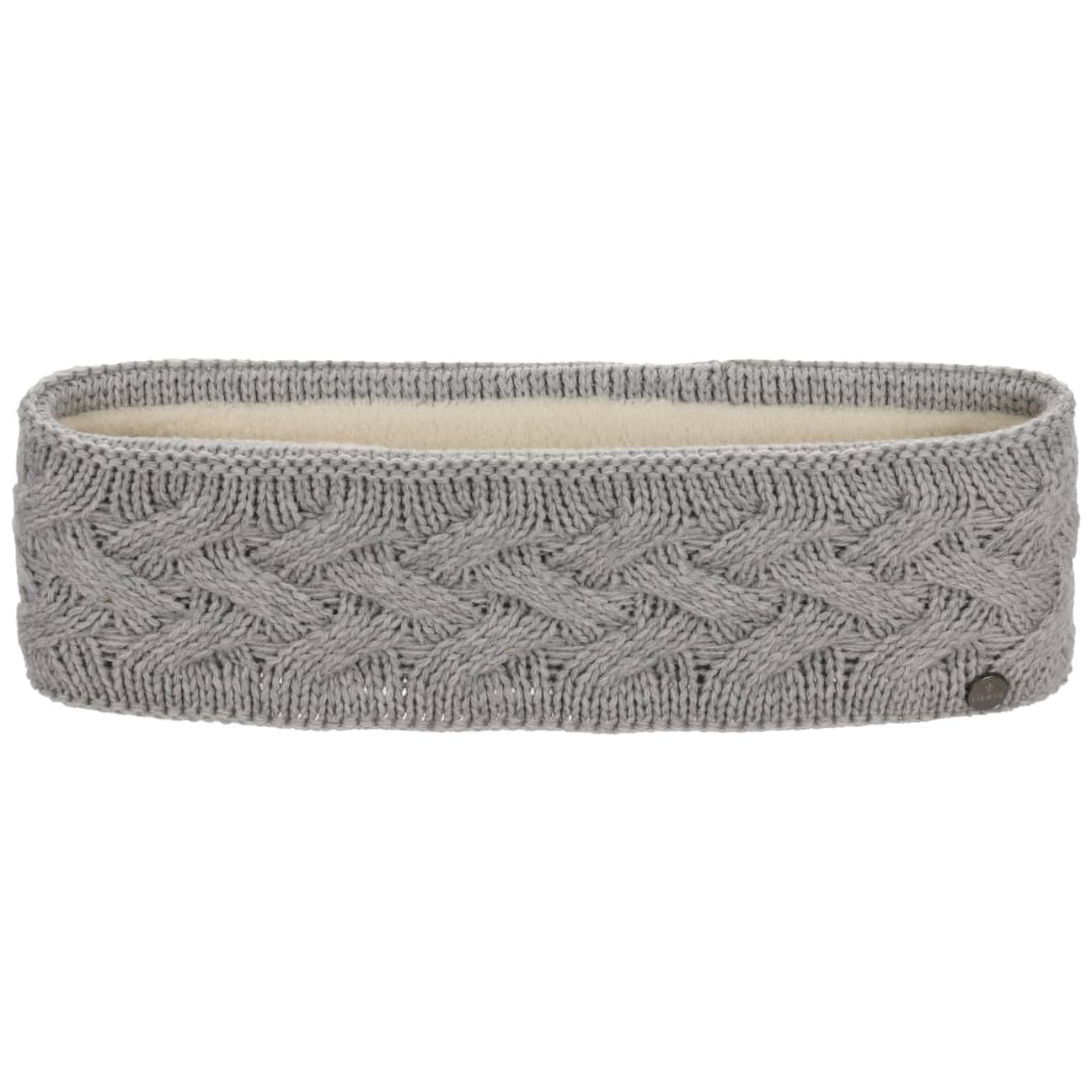 Lierys Fauske headband for women - ear protector for winter - one size 55-60 cm - Made in Germany - ear warmer with fleece lining - headband with braided design light grey One Size — image 1