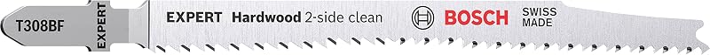 Bosch Professional 25x Expert Hardwood 2-Side Clean T 308 BF Jigsaw Blade 117 mm