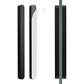 BaiNong 2pack 7 inch Stick on Shower Door Handles Adhesive Glass Shower Door Handle Matte Black Sliding Glass Door Handle for Shower Double Sided Sliding Door Pull