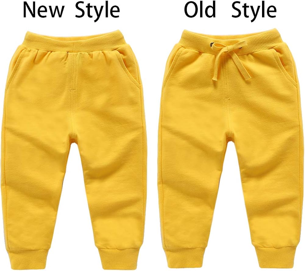 HAXICO Unisex Kids Solid Cotton Elastic Waist Winter Pants Toddler Baby Bottoms Active Sweatpants: Clothing