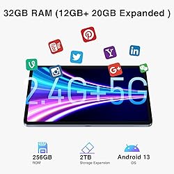 DOOGEE T20 Ultra 12 Inch Tablet, 32GB+256GB/2TB ROM