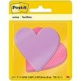 Post-it Super Sticky Notes, 3 in x 3 in, Heart Shape, Assorted Colors, 75 Sheets/Pad, 2 Pads/Pack (7350-T-HRT)