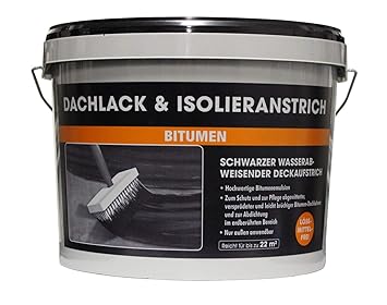 Dachlack & Isolieranstrich MEM 10 Liter Bitumenanstrich Kaltanstrich s