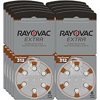RAYOVAC® Extra Size 312 Hearing Aid Batteries (60 Batteries)
