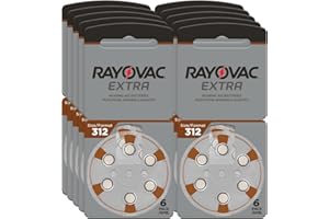 RAYOVAC® Extra Size 312 Hearing Aid Batteries (60 Batteries)