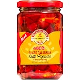TUTTOCALABRIA Sliced Calabrian Chili Peppers, Rounds Cut, Chopped, 10 oz | All-Natural Round-Cut Chopped Chili Pepper for Pizza, Sandwiches and Antipasto, Chopped Slices, Non-GMO, Product of Italy