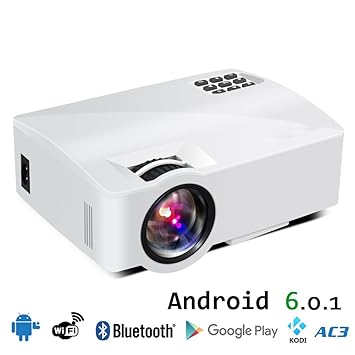 GUORZOM Proyector-Mini Proyector De Video Micro-1800 Lúmenes LED ...