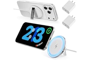 OUOTOO 2026 Apple 15W Mag-Safe Charger 2Pack 5FT Magnetic Wireless Charger with 20W Fast Charging Block Compatible with iPhone17/16/15/14/13/12 Series AirPods 4/3/2/Pro/for iPhone Wireless Charger Stand