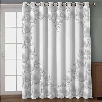 Amazon Com Blackout Patio Door Curtain Pearls Decor Frame With