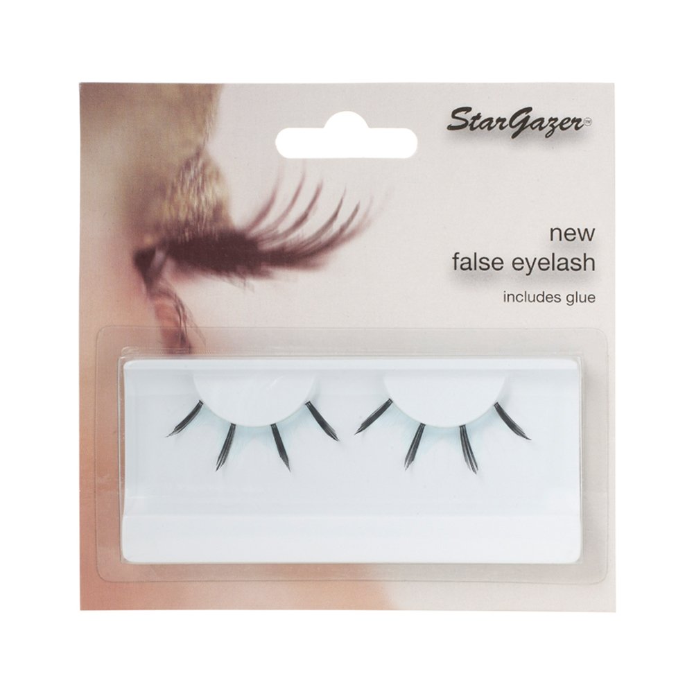 Stargazer Feather Eye Lashes style 42, synthetic lash pair includes glue.