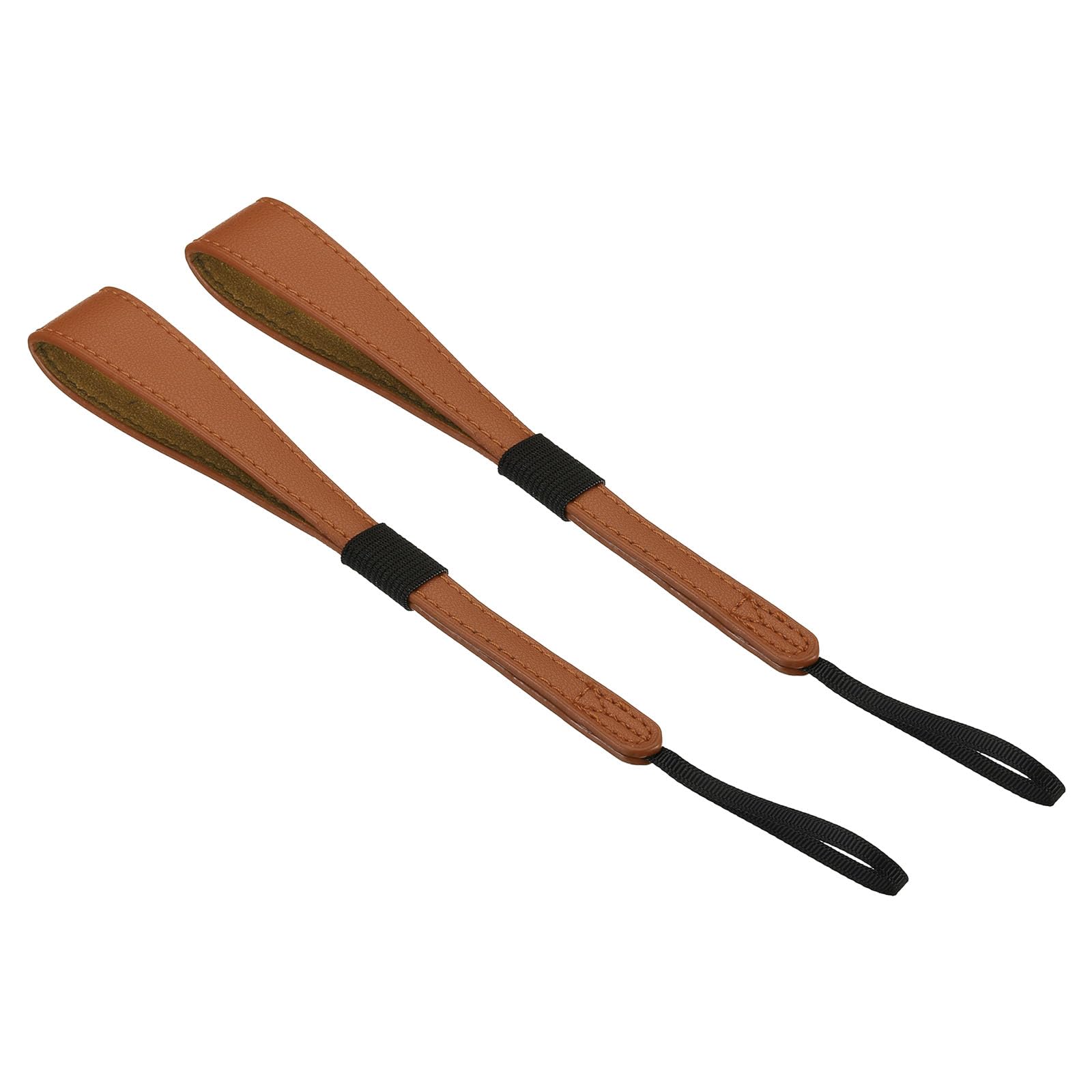 PATIKIL Camera Wrist Straps, 2Pcs PU Leather Adjustable Hand Wristlet Strap Lanyards String for DSLR Digital Camera Mirrorless Camcorder Flashlight, Coffee