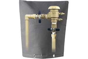 Urby 5 Layer Sprinkler Covers for Outside, Back Flow Covers for Winter Freeze and Intense Sun Protection, Outdoor Pipe Insulation Cover.[Granite Color] 28x36in