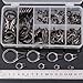 Rod Repair Kit Rod Tip Repair Kit Ceramics Tips Stainless Steel Carbon Spinning Rod Guides Fishing Rod Repair Kit 75pcs 8 Sizes
