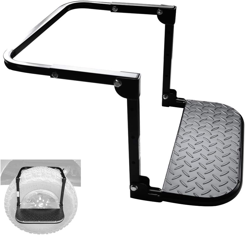OKLEAD Tire Step for Pickup SUV Universal Big Truck Tire Mounted Auto Step Dually Sturdy Climber Step Max Tire Width 13.8"