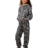 Voxikodex Girls Clothes 2 Piece Hoodie Sweatshirt & Work Camo Pants Girls Fall Winter Outfit for Teen Tween Size 7-14 Years