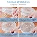 Silicone Stretch Lids,12 pcs Reusable Magic Lids Fit Various Sizes and Shapes of Containers,Durable Food Storage Covers for Bowls,Keeping Food Fresh … (silicone lids)