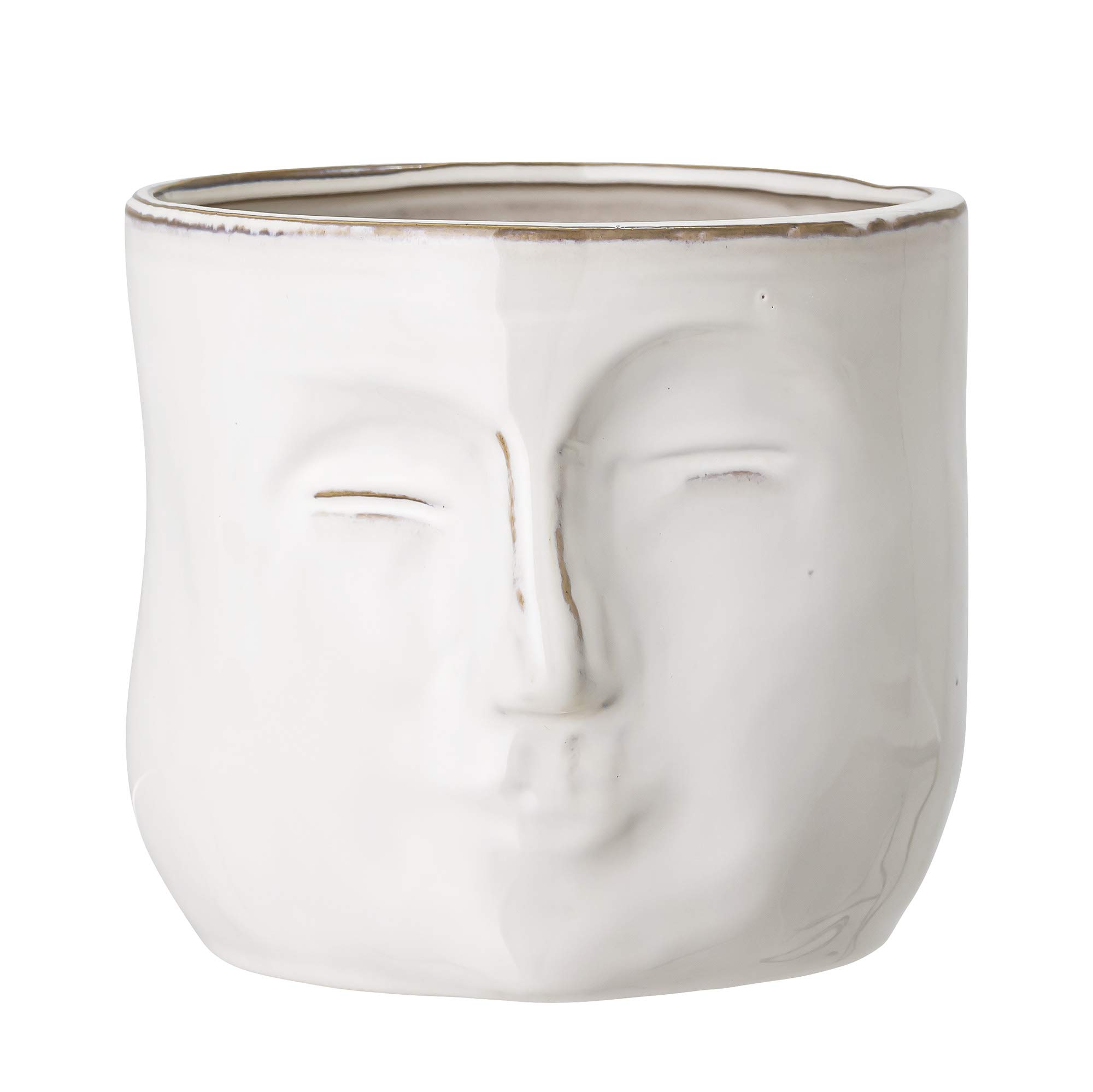 Bloomingville White Ceramic Flower Pot
