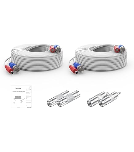 SANNCE 4-Pack 100ft BNC Video And Power Security Camera Cable With BNC Connectors