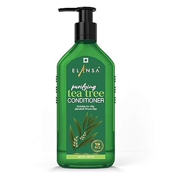Elansa Purifying Tea Tree Conditioner - No Parabens, Color, Mineral Oil and Silicones, 300 ml