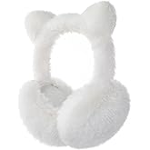 Trifabricy EarMuffs for Women Winter Faux Fur Warm Earmuffs Cute Foldable Ear Covers Cold Weather Fluffy Ear Warmers
