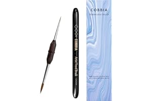 COBBIA Fine Tip Round Kolinsky Sable Brushes for Watercolor, Acrylic, Gouache, Oil Painting & Crafts - Professional Travel Art Supplies Set