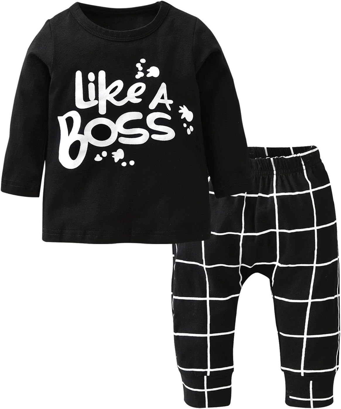 Baby Boys Mama's Boy Short Sleeve T-Shirt Tops Geometric Pants Clothes Set