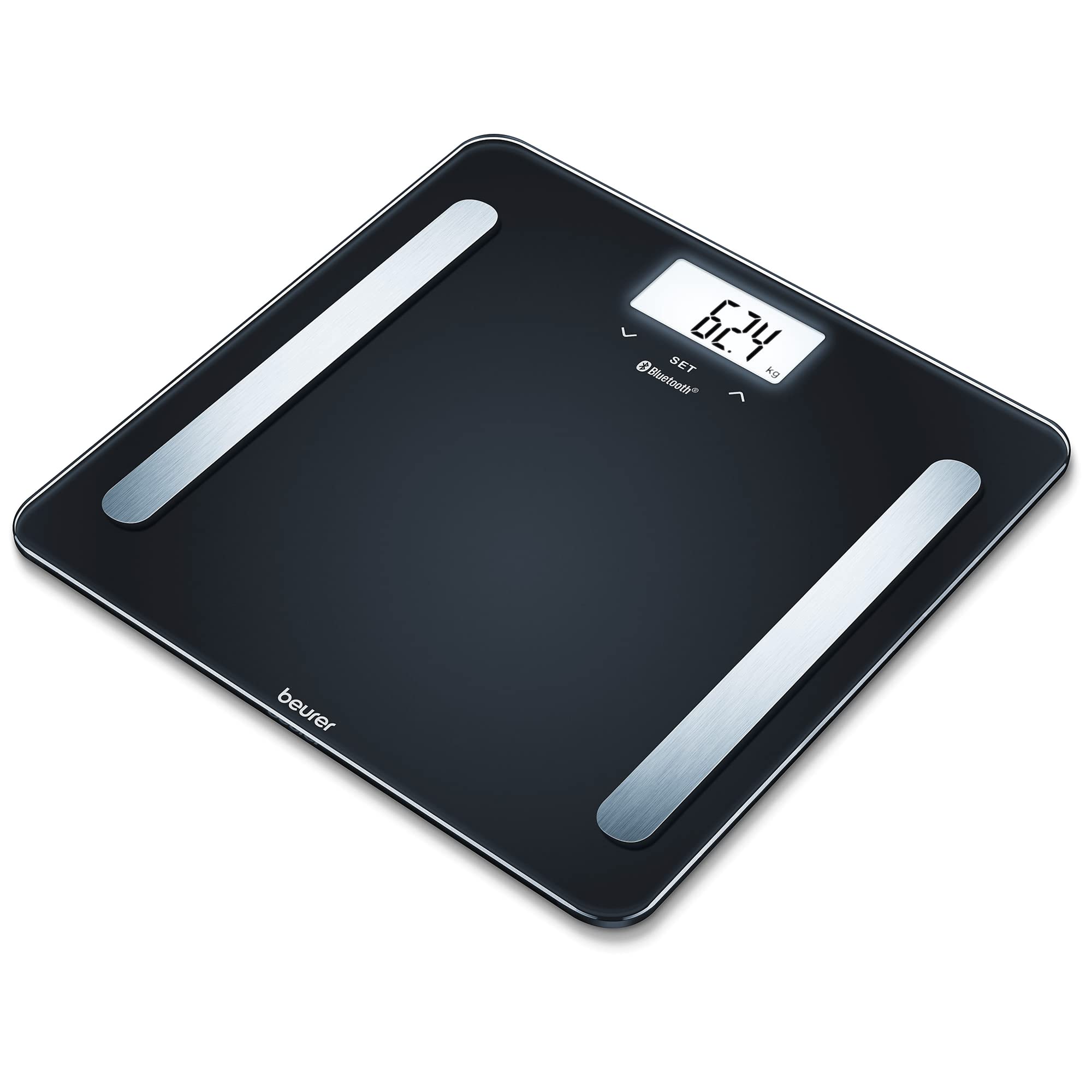 Beurer BF600 Body Analysis Scale Connected Bathroom Scale with HealthManager App, Black