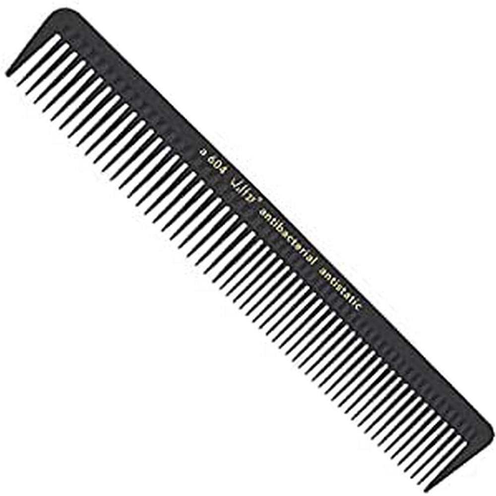 Hercules Sägemann NYH Triumph Master Wolf37 A604 Anti-Bacterial Hair Comb, 7.5-Inch Length, Black