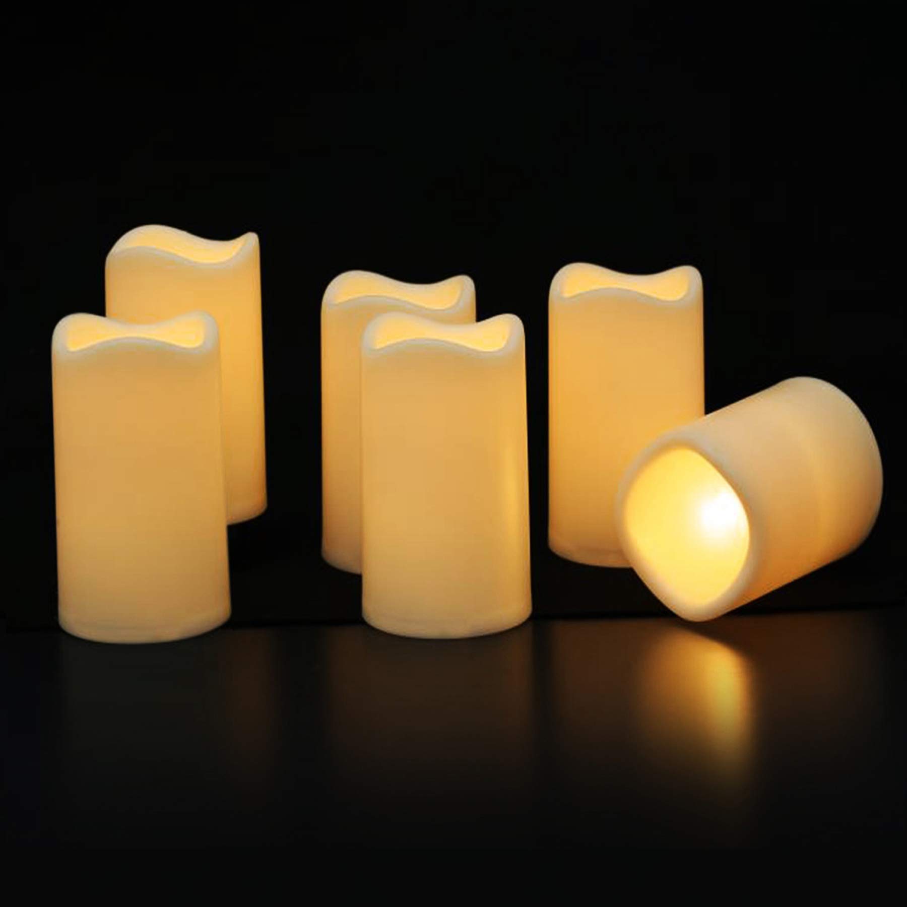 Waterproof Flameless Candles with Timer Outdoor Battery Operated Led