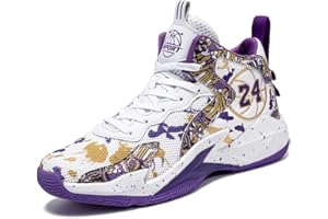 Aiscahent Kids Basketball Shoes, Mesh Cloth Casual Sports Basketball Shoes Breathable Comfortable Boys Sneakers for Big Kids