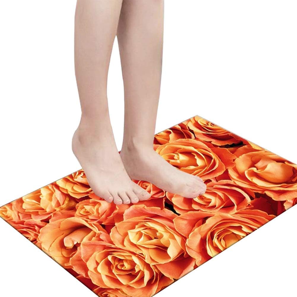 Amazon Fengsr バスルームマット水をすばやく吸収滑り止めの底クリスタルフリース浴室足の感触肌に優しい 17スタイル Color F Size 50 80cm 風呂マット すのこ ホーム キッチン オンライン通販