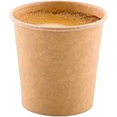 Restaurantware RW Base 4 Ounce Eco-Friendly Drink Cups 50 Unbleached Paper Cups - Single Wall No Artificial Dyes Brown Paper Recyclable Coffee Cups Leakproof Matching Lids Sold Separately