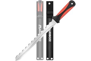 maudibozz Insulation Knife - Sod Cutter Knife: stainless steel 11.14-Inch sharp blade, double side utility Lawn Repair Saw with Nylon Sheath