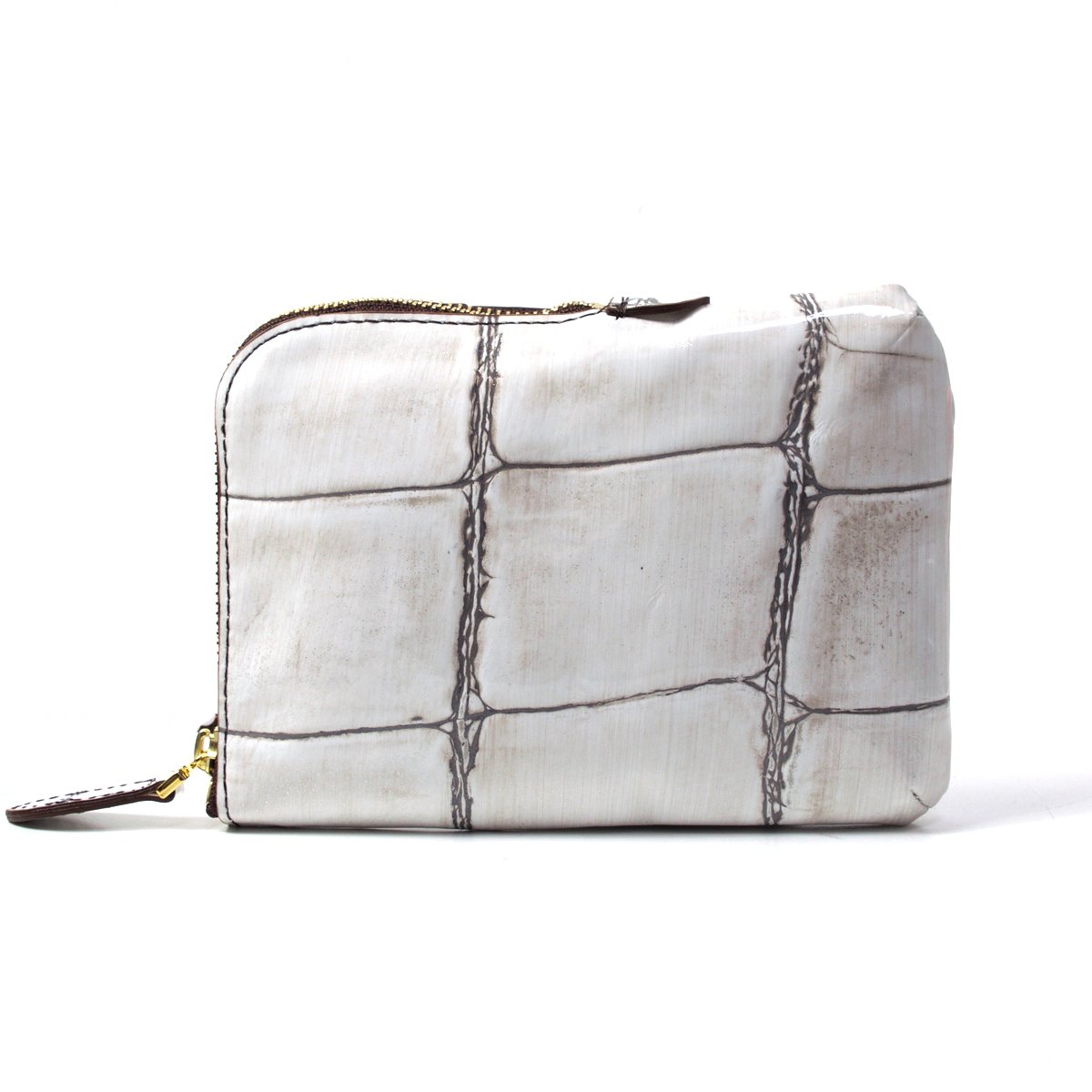 お買い得モデル 本革 レディース ショルダーポーチ Doan Via ヴィアドアン エナメル B07d76d32h アイボリー スマホポーチ No 9048 クロコ型押し ポーチ Www Wwmp Org Za