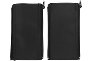 Aqur2020 Stroller Handlebar Cover, PU Leather Grip Sleeve with Zipper Design, Detachable Handle Protection for Stroller Bars,