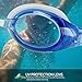 Swim Goggles, Amazer Clear Swimming Goggles Swim Mask with Clear Vision Anti Fog UV Protection No Leak Come Easy to Adjust with Free Protection Case for Adult Men Women Youth Junior (Blue)